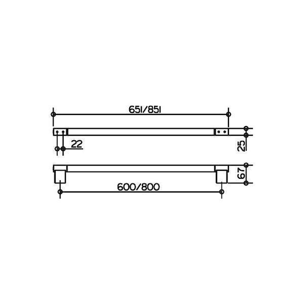 Keuco Plan 烤漆黑 毛巾桿 80公分 Keuco Plan 烤漆黑 毛巾桿 80公分 14901370800