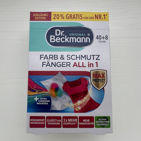 Dr. Beckmann 吸色紙40+8張 加量版 製造日期2025.1月 衣物不染色紙 洗衣紙 護色紙 Dr Beckmann 吸色紙40張 衣物不染色紙 洗衣紙 護色紙