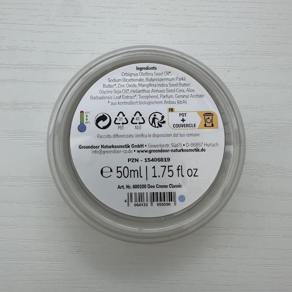 Greendoor 經典款體香膏 50ml  (2026.3月進貨批號6200120 ) greendoor Deo Creme 體香膏