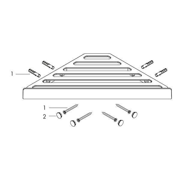Hansgrohe AddStoris 鉻色 浴室置物架 Hansgrohe 鉻色 浴室置物架 41741000