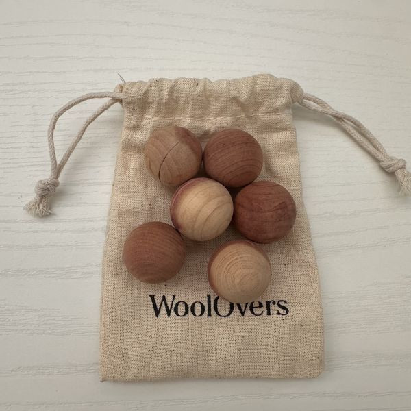 WoolOvers 天然雪松木球 6顆 WoolOvers 天然雪松木球