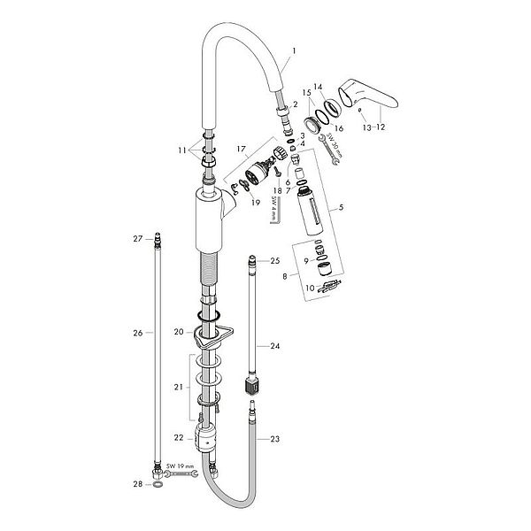 Hansgrohe Focus M41 兩段出水 伸縮廚房龍頭 Hansgrohe Focus M41 兩段出水 伸縮廚房龍頭