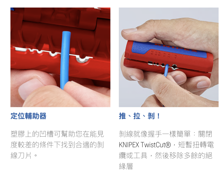 Knipex TwistCut 90 22 02 SB 波紋管切管器 Knipex TwistCut 90 22 02 可剝線 切管器