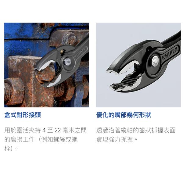 Knipex 82 01 200 TwinGrip 暴龍鉗 8吋 Knipex 82 01 200