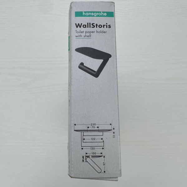 Hansgrohe WallStories 黑色 平台廁紙架 Hansgrohe WallStories 黑色 平台廁紙架