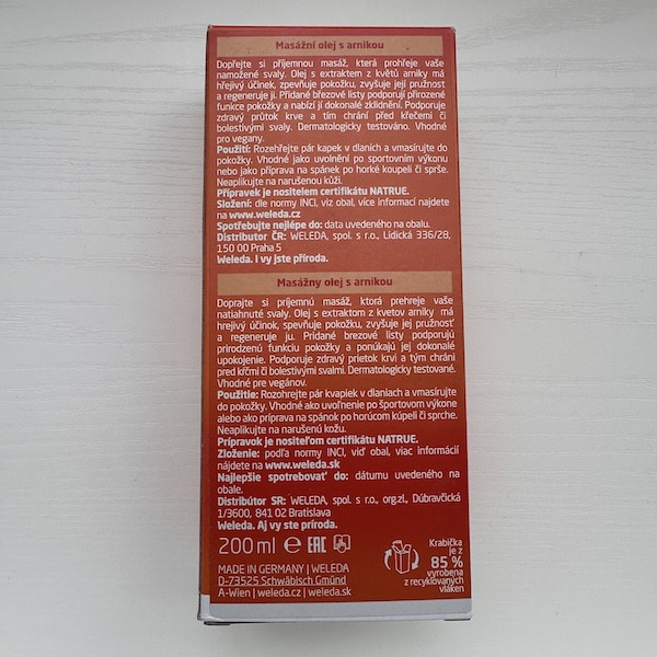特價 Weleda 山金車按摩油 200ml 保存期限2027.9月 Weleda 山金車