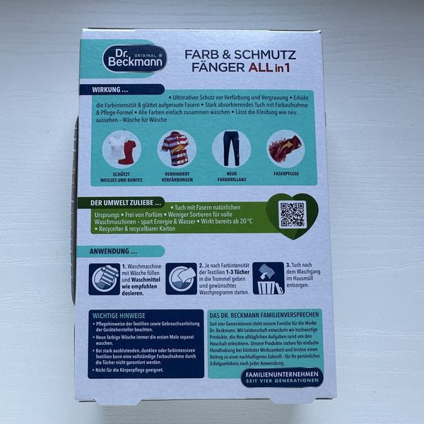Dr. Beckmann 吸色紙40張 製造日期2025.5月 衣物不染色紙 洗衣紙 護色紙 Dr Beckmann 吸色紙40張 衣物不染色紙 洗衣紙 護色紙