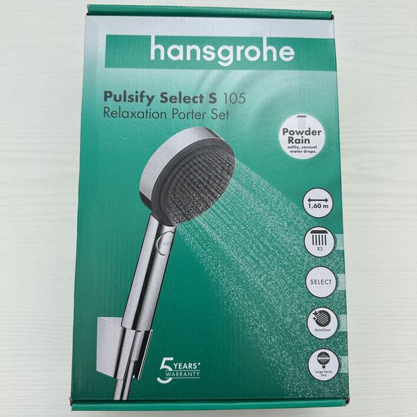 Hansgrohe Pulsify Select S  三段式蓮蓬頭10.5公分 + 軟管160公分+固定架 Hansgrohe Pulsify Select S  三段式蓮蓬頭10.5公分 + 軟管160公分+固定件