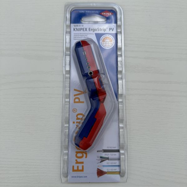 Knipex 16 95 03 SB ErgoStrip PV 太陽能剝線鉗 Knipex 16 95 03 SB ErgoStrip® PV 太陽能剝線鉗