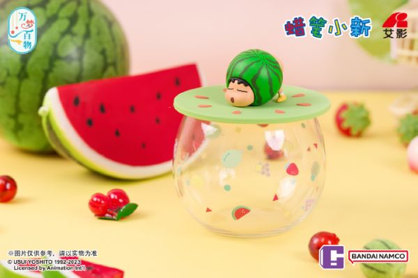 ﹝現貨﹞盲盒 2way 蠟筆小新 水果造型 玻璃杯 