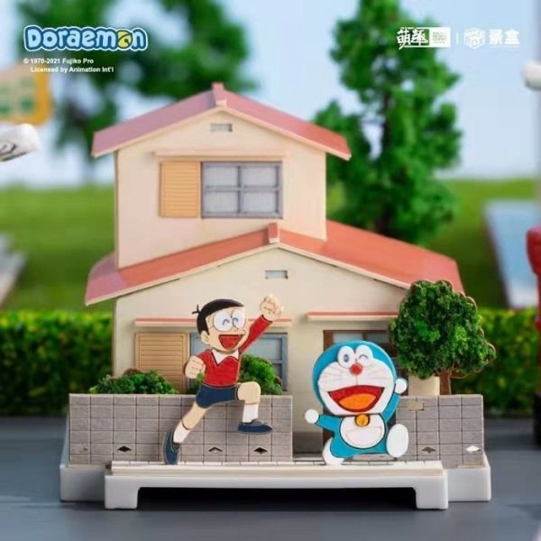﹝現貨﹞盲盒多啦a夢景盒手工DIY公仔小劇場桌面模型 