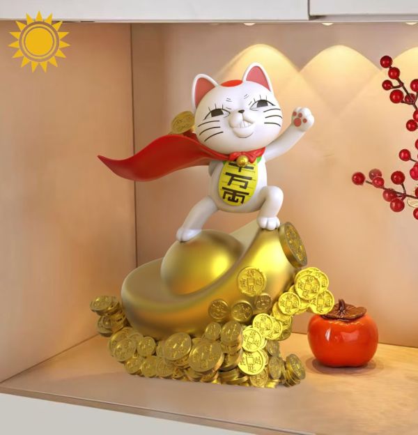 ﹝預購﹞GK 太陽模玩﹝膽大黨﹞招財系列膽大黨高速婆婆招財貓一路向錢 