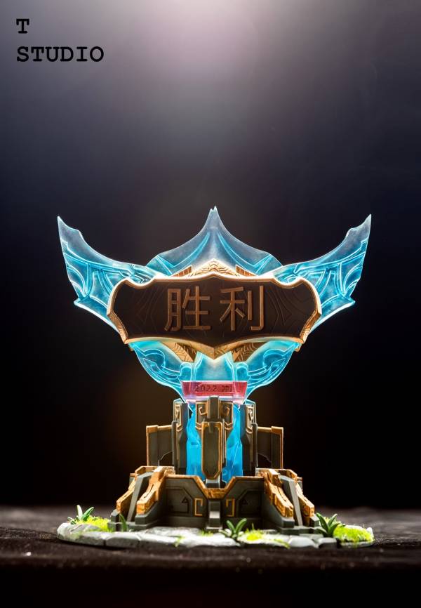 ﹝預購﹞GK   ﹝英雄聯盟﹞MOBA遊戲 101勝利 主水晶雕像 雙面 帶燈 