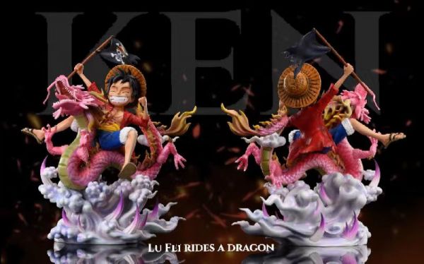 ﹝預購﹞GK  KEN﹝海賊王﹞路飛騎桃之助龍 