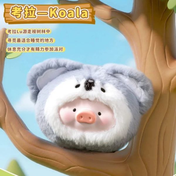 ﹝現貨﹞盲盒 罐頭豬LuLu 動物派對 毛絨搪膠耳機包 