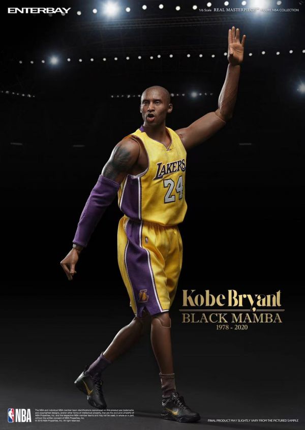 ﹝預購﹞可動   ENTERBAY﹝NBA﹞正版授權   Real   MasterpieceNBA系列科比布萊恩Kobe特蠟像級人偶 