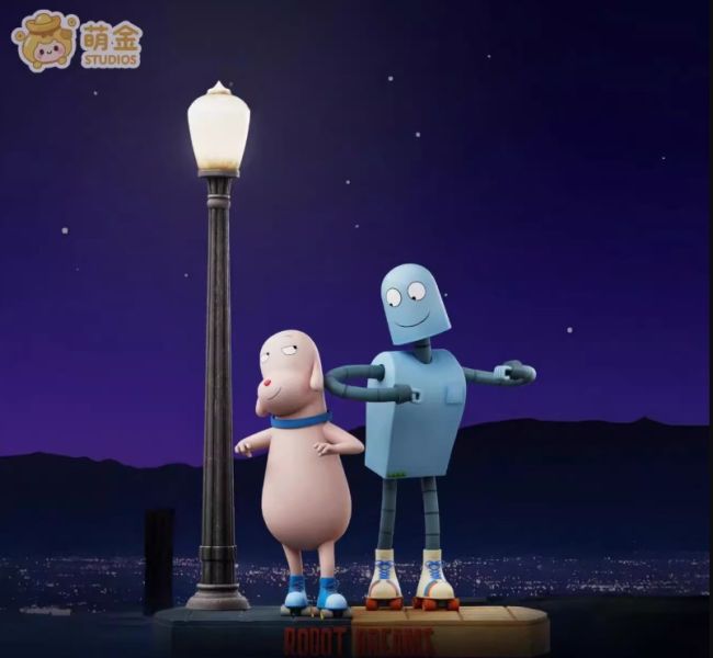 ﹝預購﹞GK  萌金﹝機器人之夢﹞機器人之夢-路燈下的舞蹈擺飾 