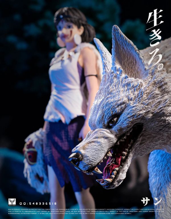 ﹝預購﹞GK  白鹿﹝宮崎駿﹞1/6系列 第一彈收藏級雕像作品 幽靈公主 珊 