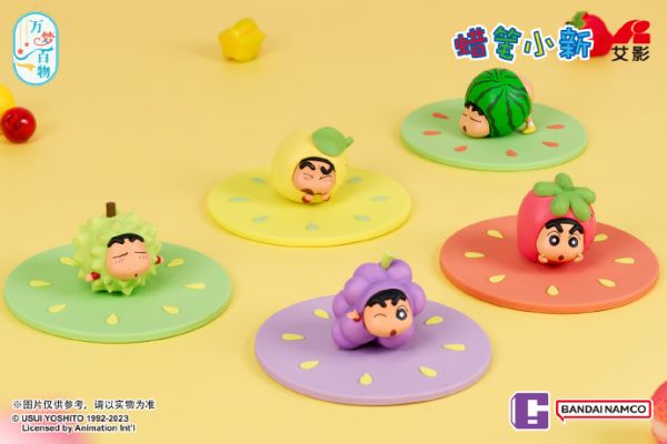 ﹝現貨﹞盲盒 2way 蠟筆小新 水果造型 玻璃杯 