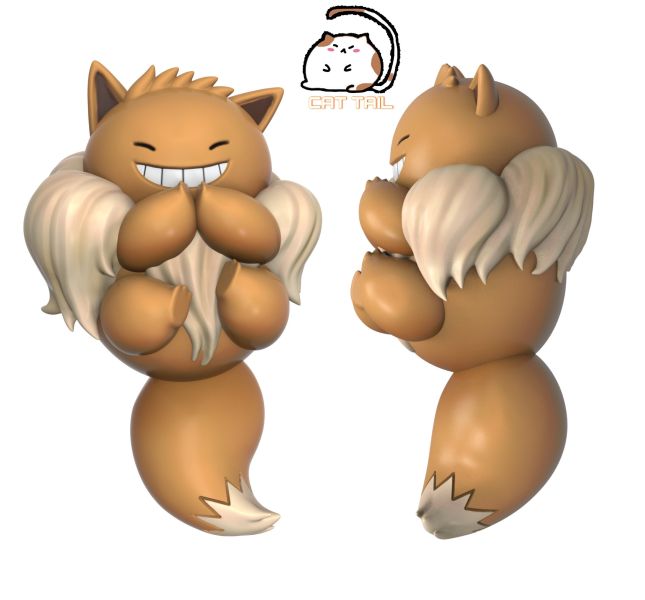 ﹝代購﹞GK 貓尾﹝精靈寶可夢﹞耿鬼變裝伊布系列第一彈 伊布耿鬼 