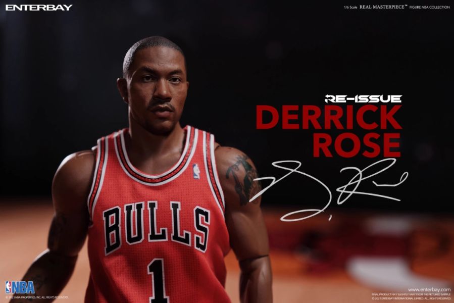 ﹝代購﹞可動 Enterbay﹝NBA﹞正版授權 限量復刻版 1:6 Real Masterpiece NBA系列 德里克‧羅斯蠟像級人偶 