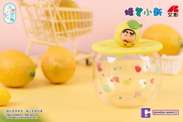 ﹝現貨﹞盲盒 2way 蠟筆小新 水果造型 玻璃杯 