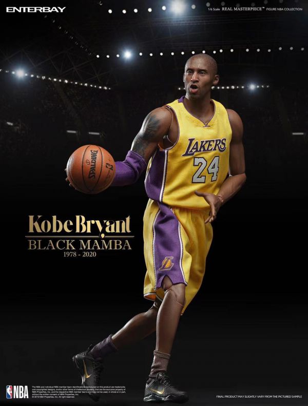 ﹝預購﹞可動   ENTERBAY﹝NBA﹞正版授權   Real   MasterpieceNBA系列科比布萊恩Kobe特蠟像級人偶 