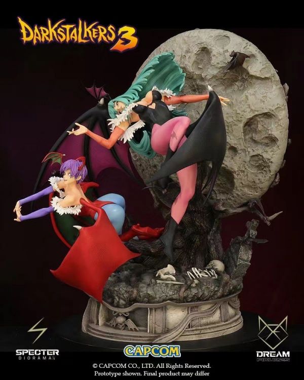 ﹝預購﹞GK  Dream Figures﹝惡魔戰士3﹞正版授權 莫莉卡和莉莉絲 1/6 雙人物 場景雕像 
