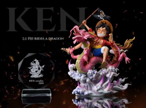 ﹝預購﹞GK  KEN﹝海賊王﹞路飛騎桃之助龍 