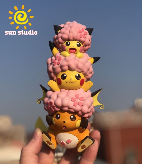 ﹝預購﹞GK  sun﹝精靈寶可夢﹞櫻花皮卡丘家族  皮丘，雷丘，皮卡丘 
