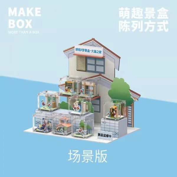 ﹝現貨﹞盲盒多啦a夢景盒手工DIY公仔小劇場桌面模型 