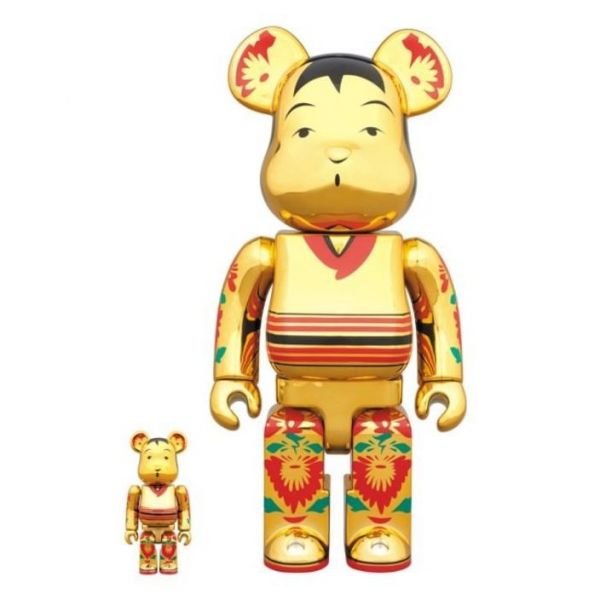 ﹝現貨﹞庫柏力克熊  Be@rbrick 日本娃娃 金電鍍版 福助 招財系列 400%+100%  