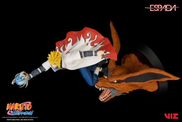 ﹝代購﹞GK  Espada Art﹝火影忍者﹞正版授權 壁掛系列 第三款 波風水門 VS 九尾 1/8 雕像 