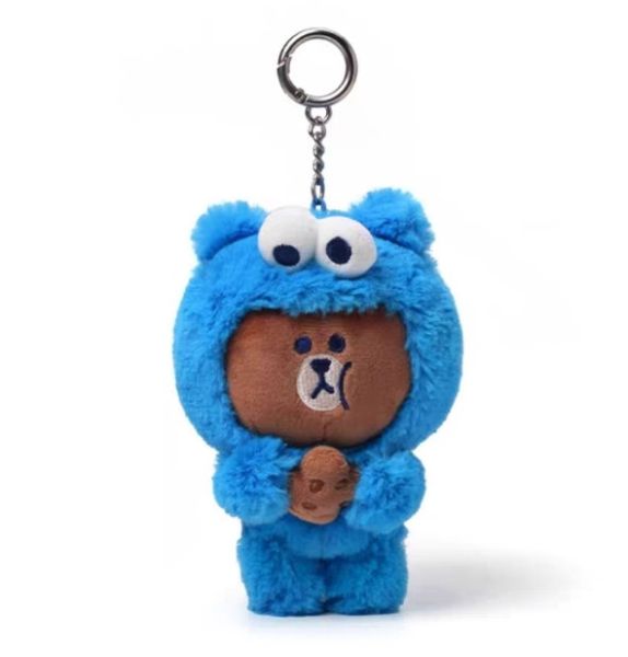 ﹝預購﹞LINE FRIENDS布朗熊SESAME STREET芝麻街毛絨掛件 
