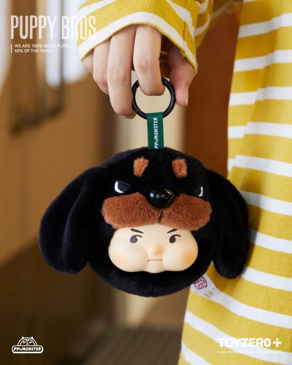 ﹝現貨﹞盲盒 PP X MONSTER - 狗狗出沒膠臉毛絨掛件系列 