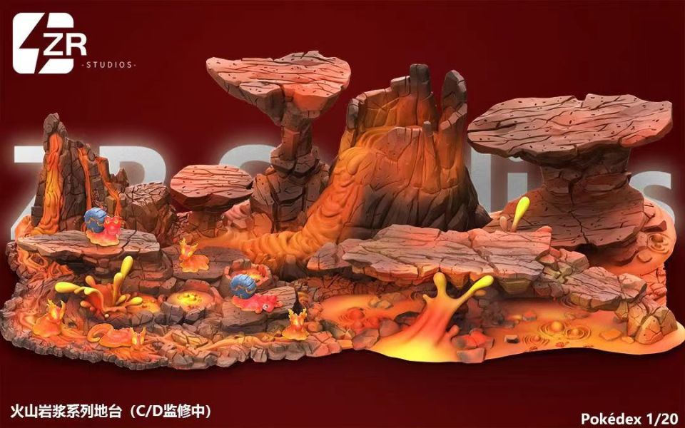 ﹝代購﹞GK  ZR﹝精靈寶可夢﹞1/20圖鑒系列——熔岩蝸牛進化組+熔岩大地台 