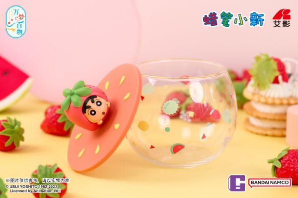 ﹝現貨﹞盲盒 2way 蠟筆小新 水果造型 玻璃杯 