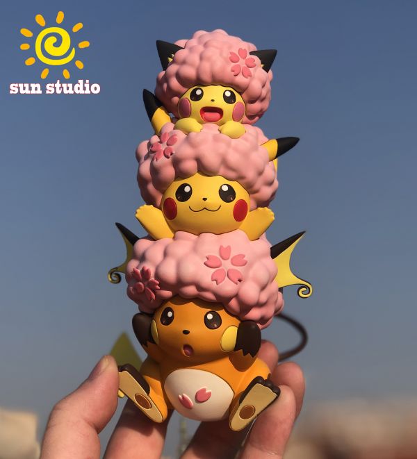 ﹝預購﹞GK  sun﹝精靈寶可夢﹞櫻花皮卡丘家族  皮丘，雷丘，皮卡丘 