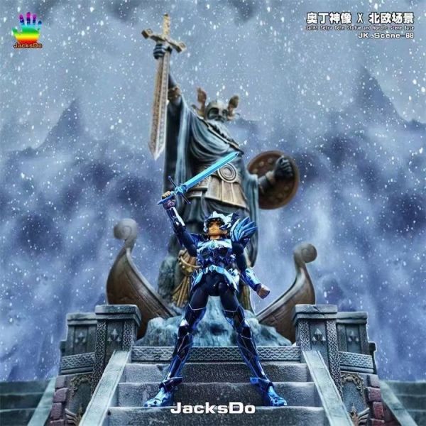 ﹝預購﹞GK   JacksDo﹝聖鬥士星矢﹞聖鬥士 奧丁神像和北歐場景地台 