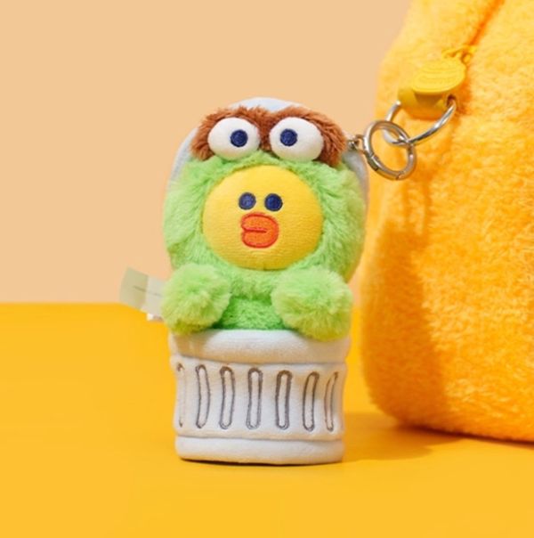 ﹝預購﹞LINE FRIENDS布朗熊SESAME STREET芝麻街毛絨掛件 