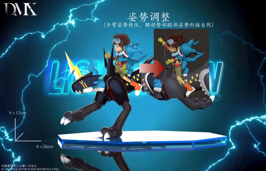 ﹝預購﹞GK DMX﹝數碼寶貝﹞雷龍獸與大輔和V仔獸/烈焰獸和舉蛋大輔 