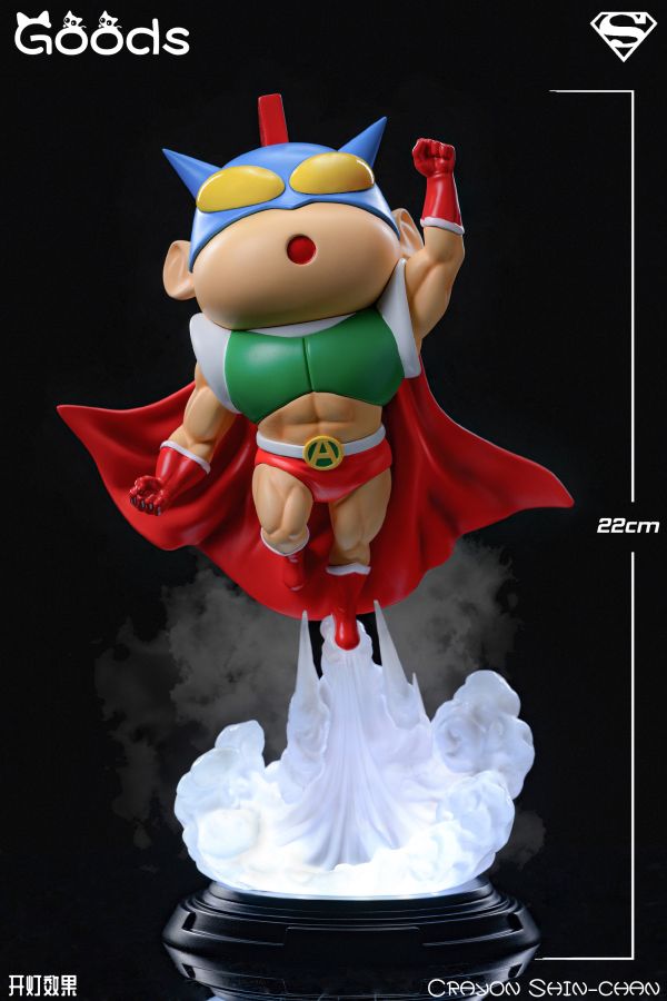 ﹝預購﹞GK  GOODS（穀子）﹝蠟筆小新﹞動感超人蠟筆小新 小夜燈潮玩 