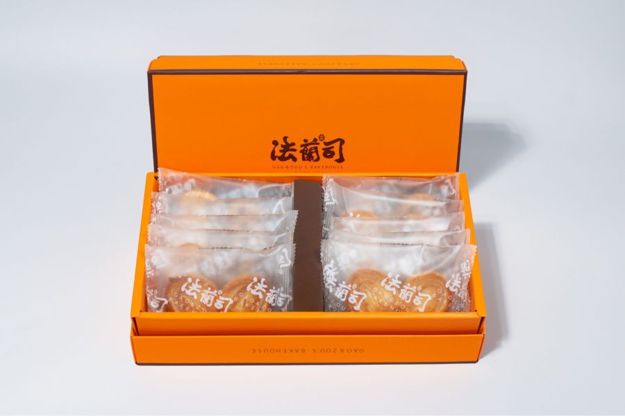 AOP蝴蝶酥 - 10入禮盒 蝴蝶酥,奶油餅乾,千層酥,澳洲上白糖,AOP奶油,歐洲純正牧場,法式餅乾,法蘭司烘焙,下午茶,台北蝴蝶酥,曲奇蝴蝶酥