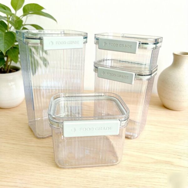 咩醬王國  高顏質透明飼料罐 (可疊) 