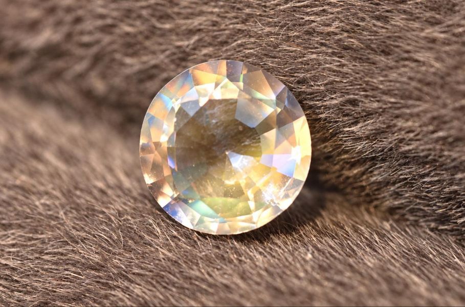 頂級馬達加斯加月光石圓形琢型裸石 1.6ct 