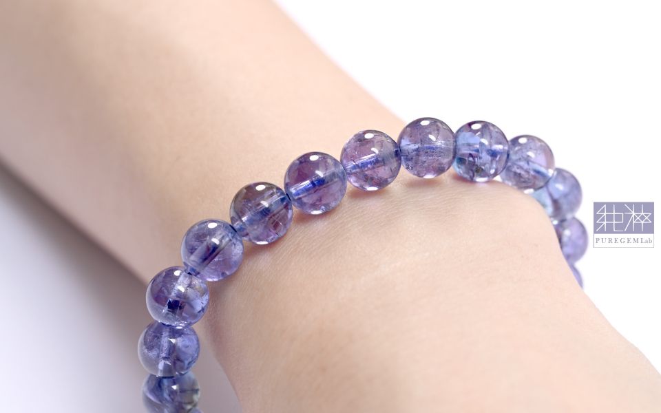 最美典藏 / 頂端透亮 Bluish Violet 藍紫丹泉石手珠 丹泉石,坦桑石