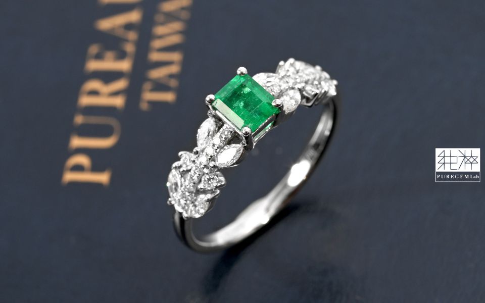 GUILD 產地大證 / 頂級天然潘杰希爾Verdant沃頓璀璨閃爍評級祖母綠18K金真鑽戒 祖母綠,達畢茲,Emerald,Trapiche,五月誕生石,哥倫比亞,無油祖母綠