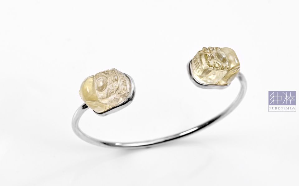 設計師款 / 頂級淨透濃郁利比亞黃金隕石福祿雙全貔貅手環 利比亞黃金隕石,沙漠玻璃,隕石,Libyan tektites,Libyan Gold Tektite,Libyan Desert glass