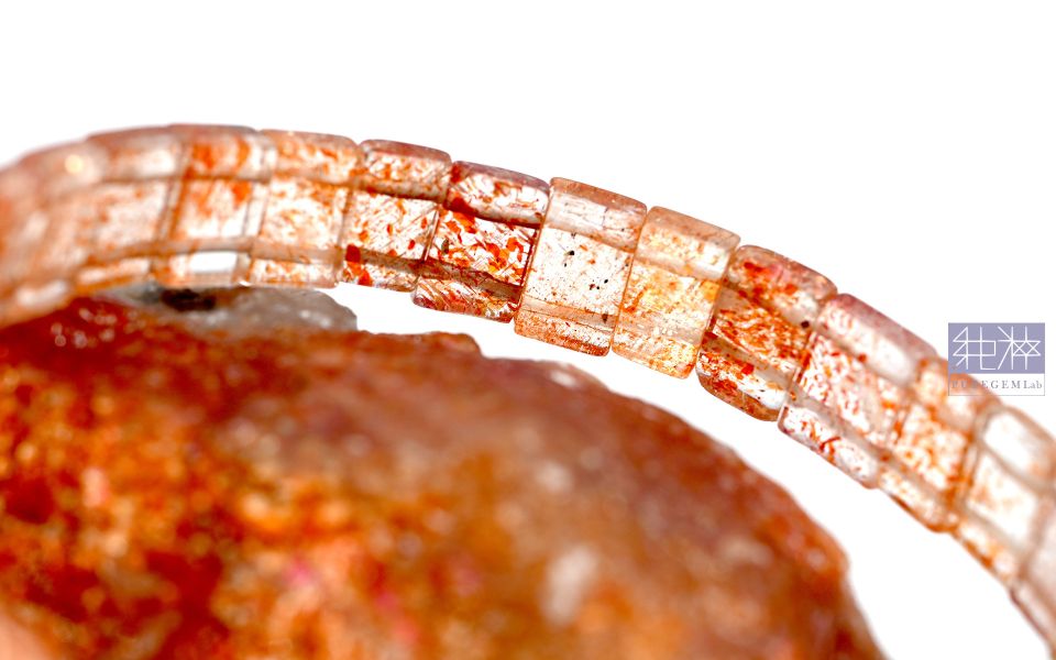 頂級淨透級太陽石細版手排 太陽石、日光石 Sunstone、阿魯沙太陽石、奧勒岡日光石