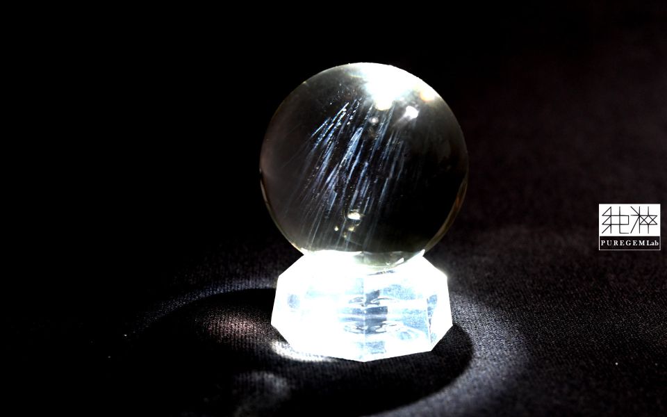 最高級數 / 頂級近全美藍針水晶球 藍針水晶,藍針,紅針